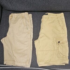 Men's khaki shorts - Aeropostale & Buckle - 34 Waist